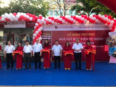 Agribank Chi nhánh Tây Bình Phước tổ chức lễ khai trương Ngân hàng tự động